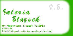 valeria blazsek business card
